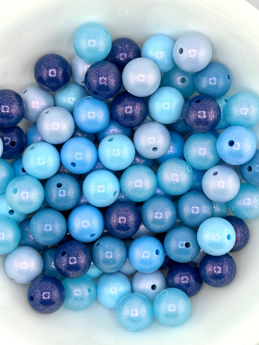 Opal 18ct Mix ~ Blues 15mm