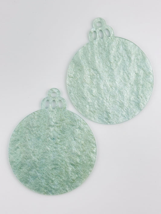 Acrylic Ornament Blank ~ Sea Foam Haze Round