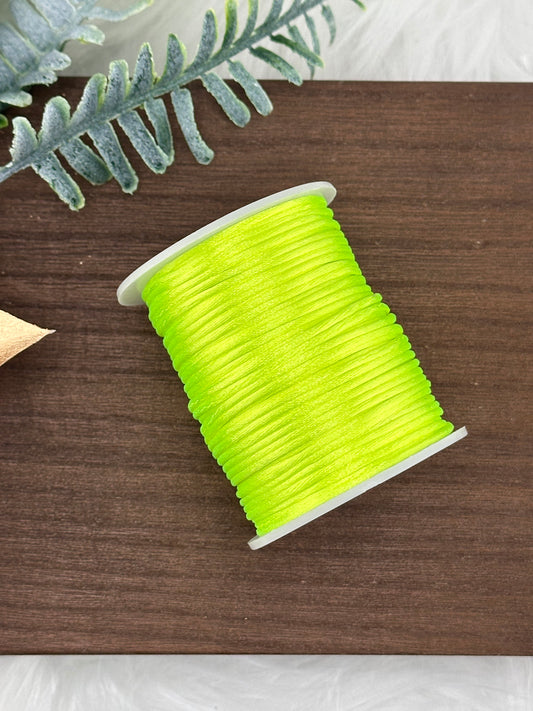 Nylon Cord 1.5mm Highlighter Green (#7) 50m Roll