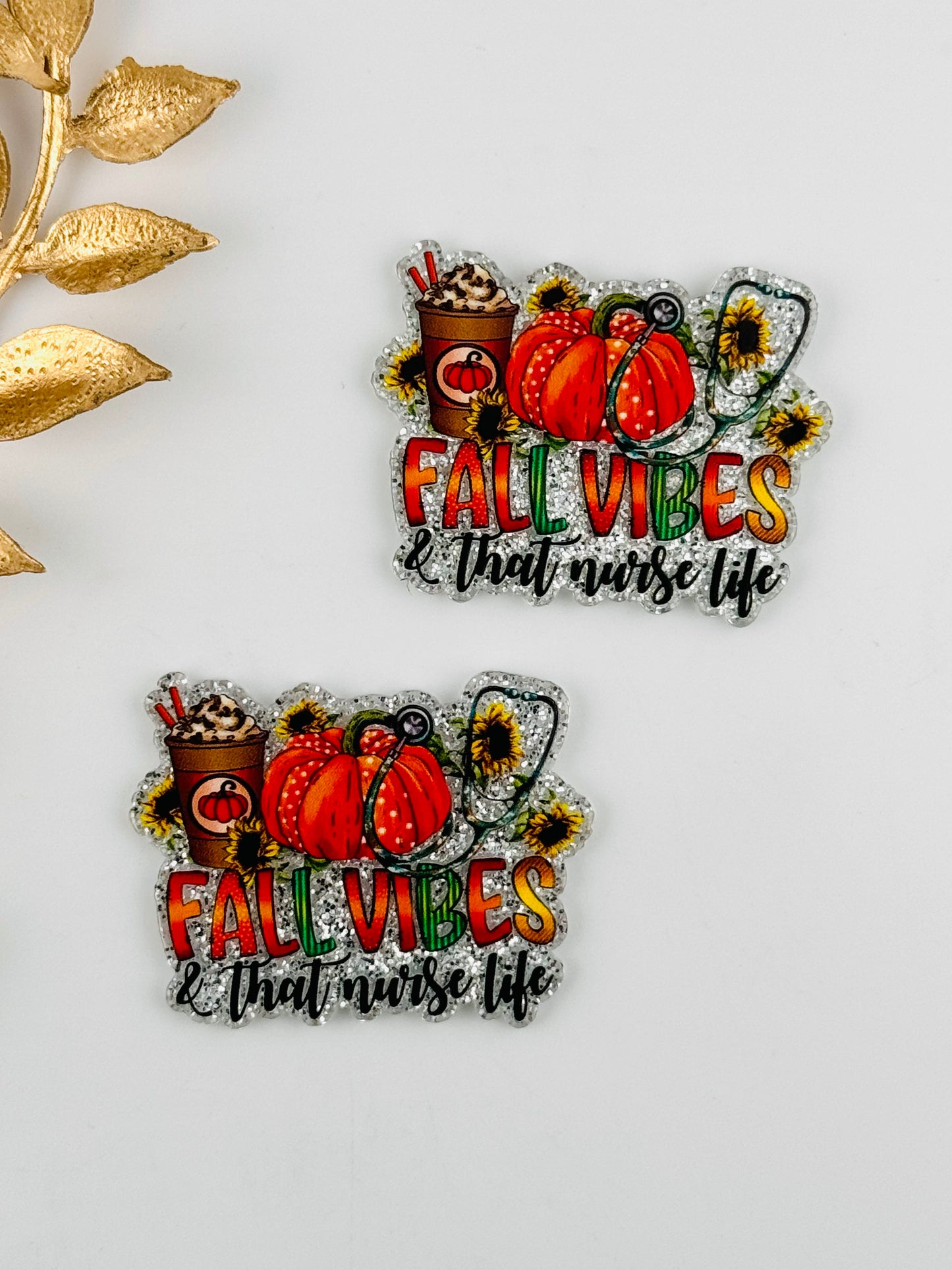 Glitter Acrylic Flatback ~ 1059N ~ Fall Vibes & That Nurse Life