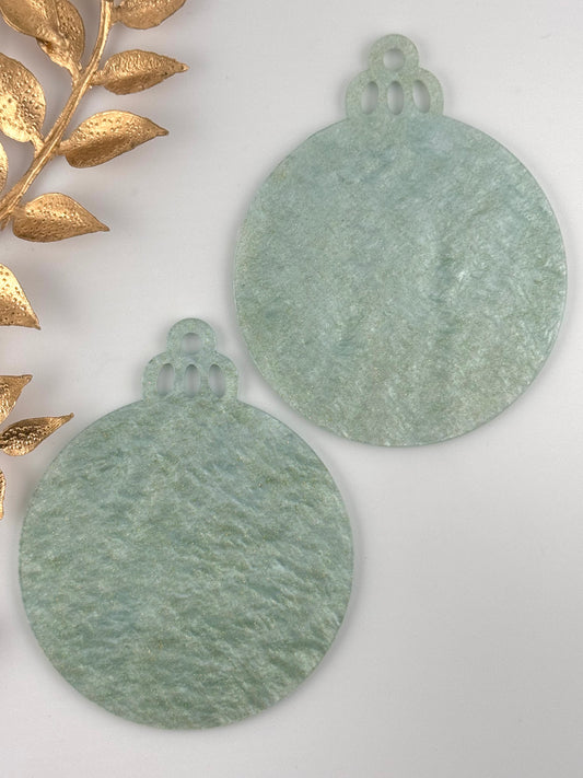 Acrylic Ornament Blank ~ Slate Haze Round