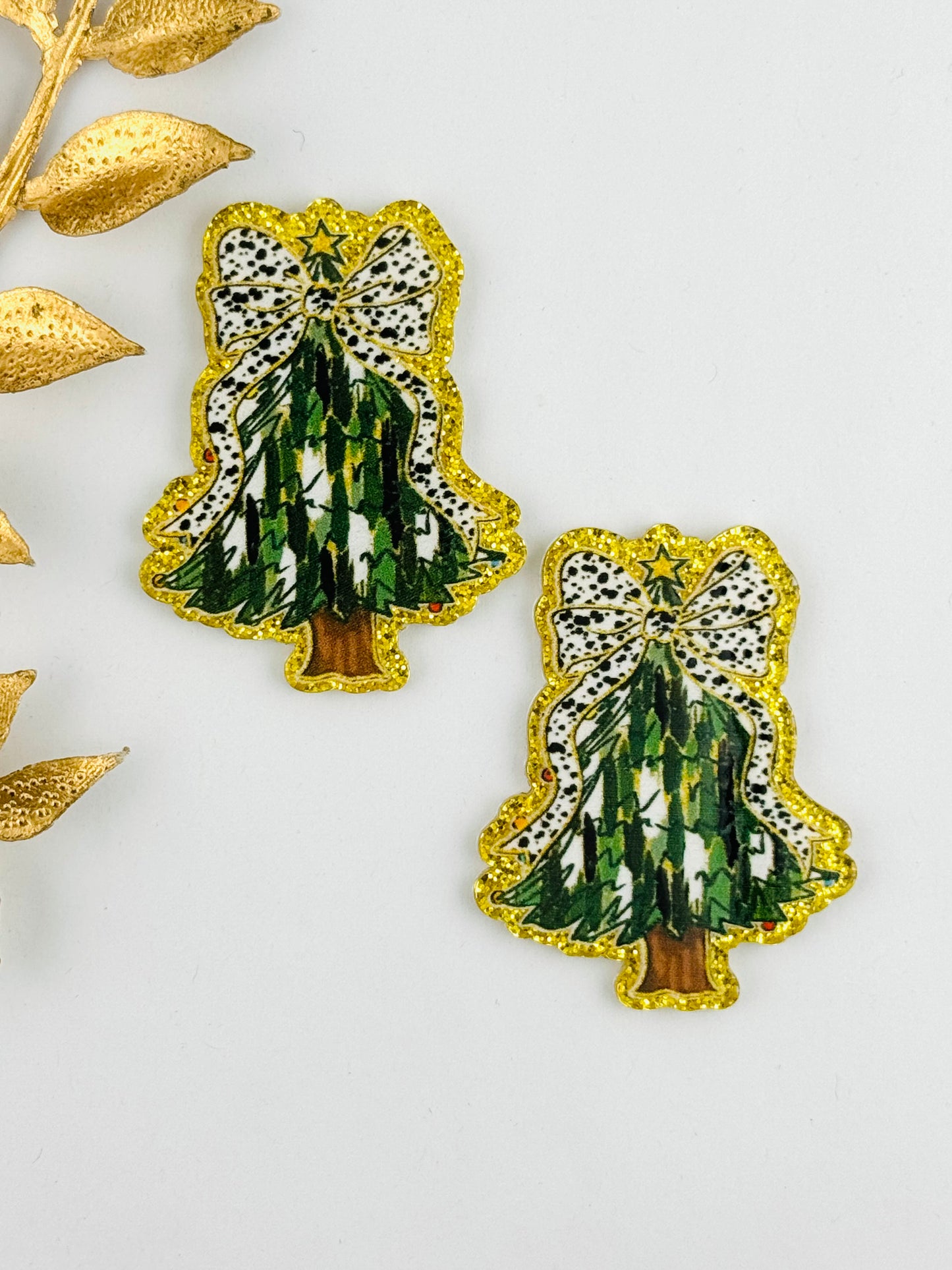 Glitter Acrylic Flatback ~ 135 ~ Polka Dot Tree