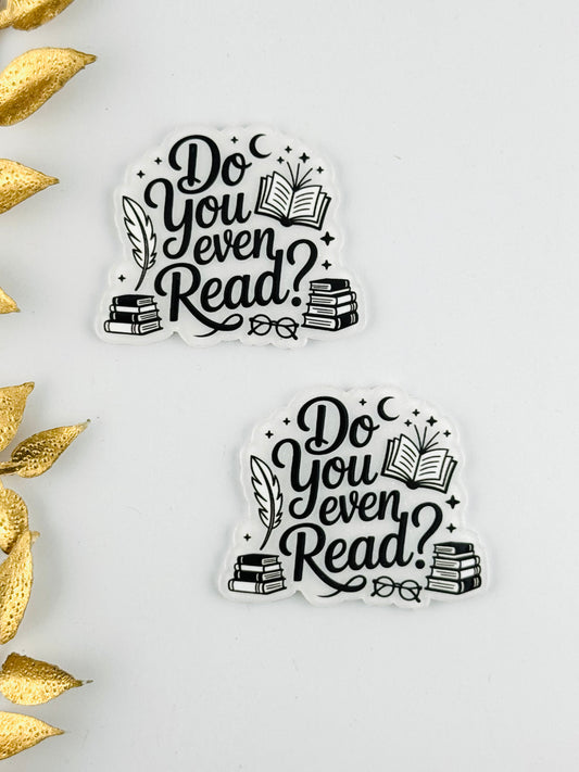 Glitter Acrylic Flatback ~ 199 ~ Do You Even Read?