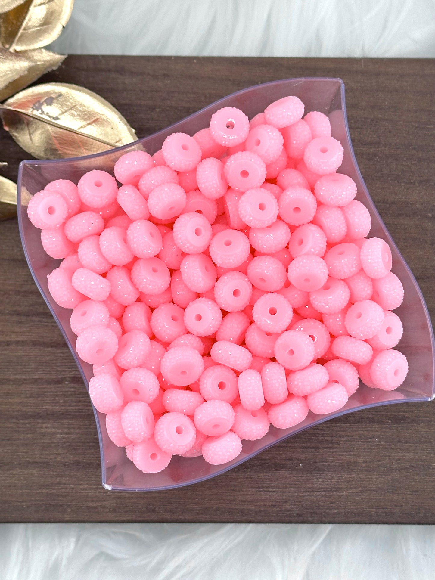 Resin Rhinestone Spacer 12mm ~ Baby Pink