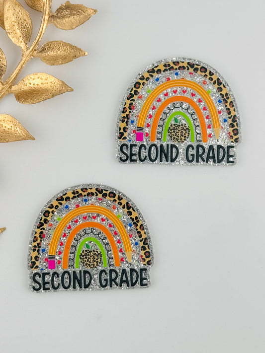 Glitter Acrylic Flatback ~ 1052T ~ Second Grade