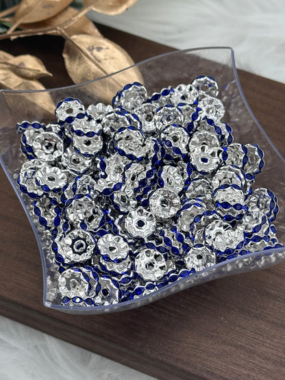 Wavy Rhinestone Spacers 12mm