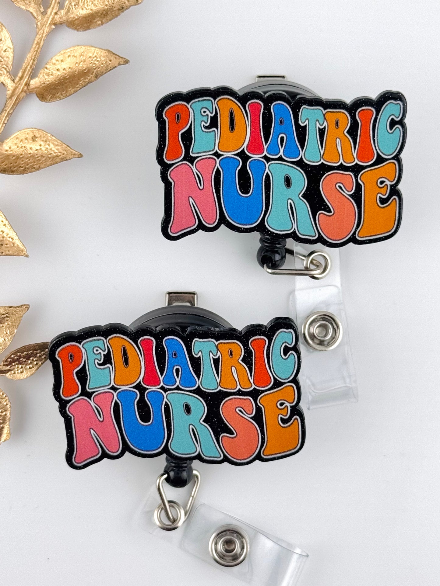 Badge Reel ~ Retro Pediatric Nurse