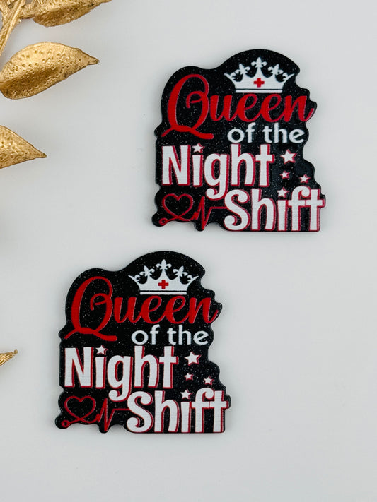 Glitter Acrylic Flatback ~ 1016N ~ Queen of the Night Shift