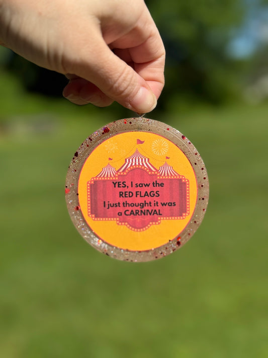 Red Flag Freshie (Strawberry Poundcake Scent)