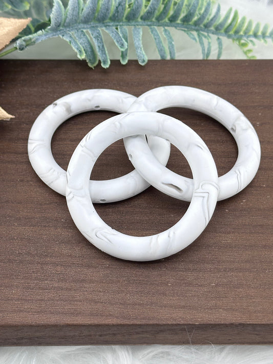 Silicone Ring 65mm #40 Marble White