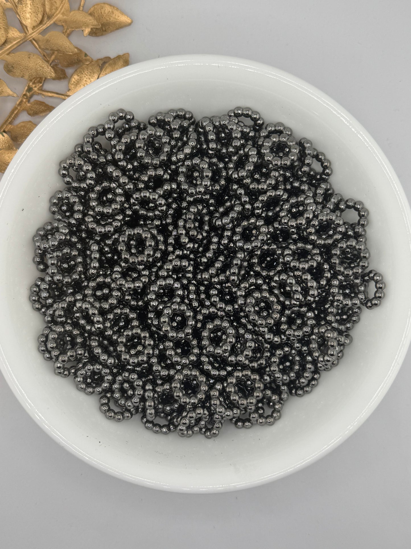 Pearl Gun Metal 15mm Spacers (10ct)