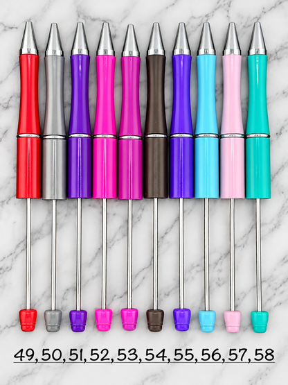 Plastic Beadable Solid Pen