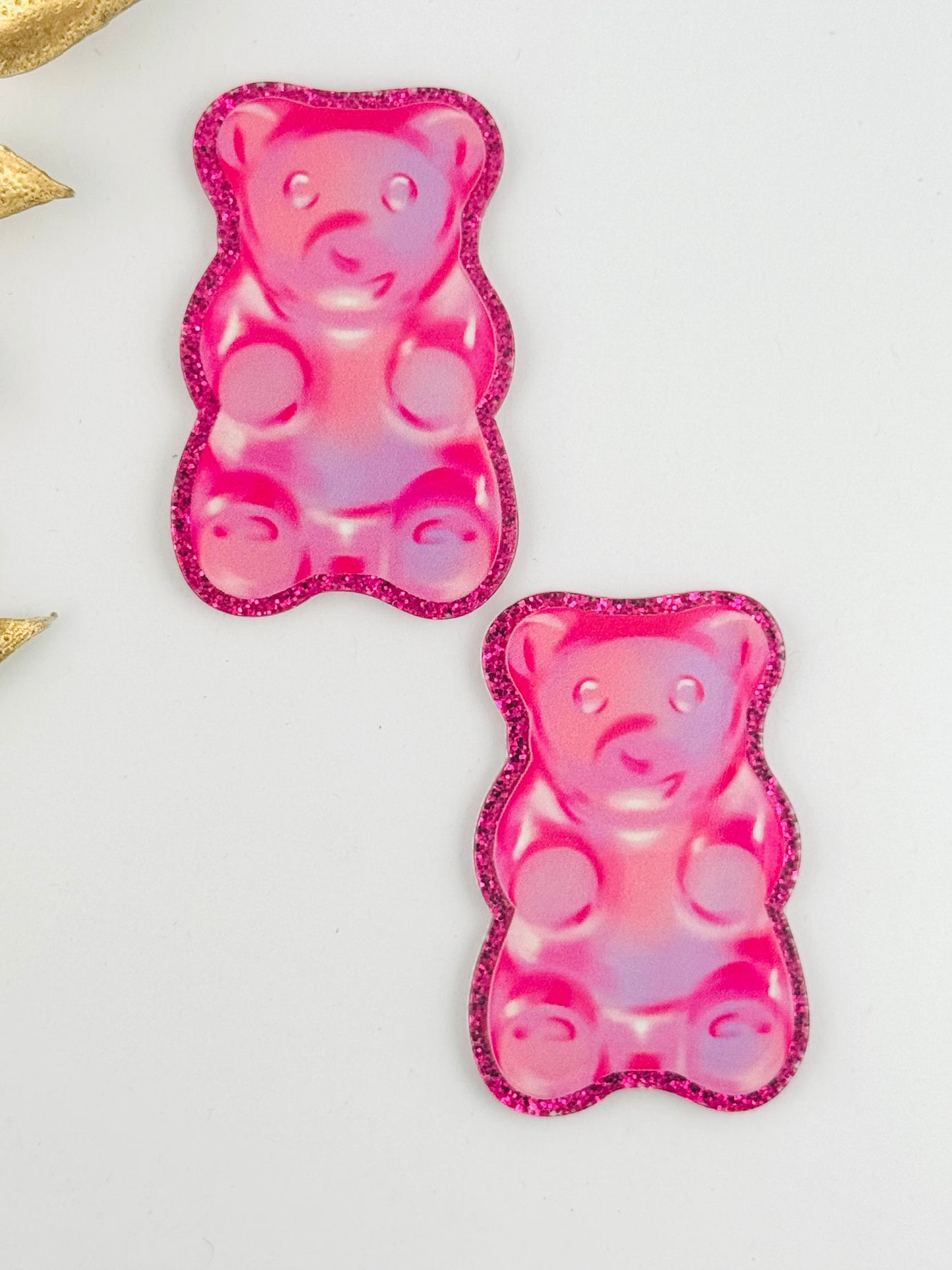 Glitter Acrylic Flatback ~ 116 ~ Sweet Bear