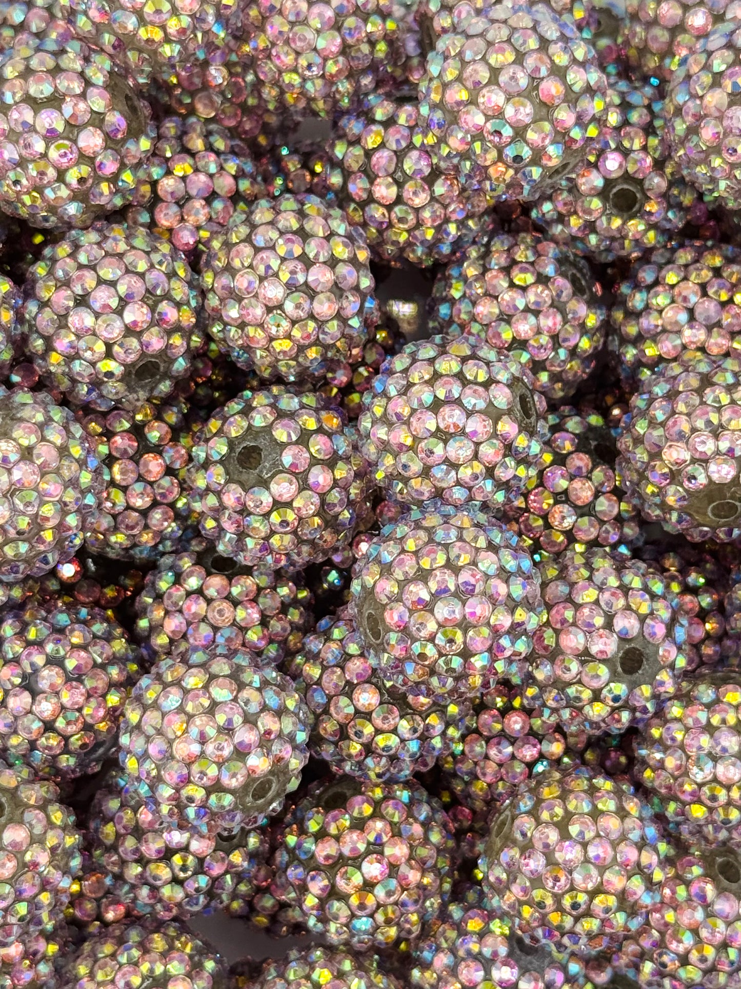 Rhinestone 20mm Acrylic ~ Iridescent Pink