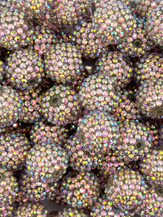 Rhinestone 20mm Acrylic ~ Iridescent Pink