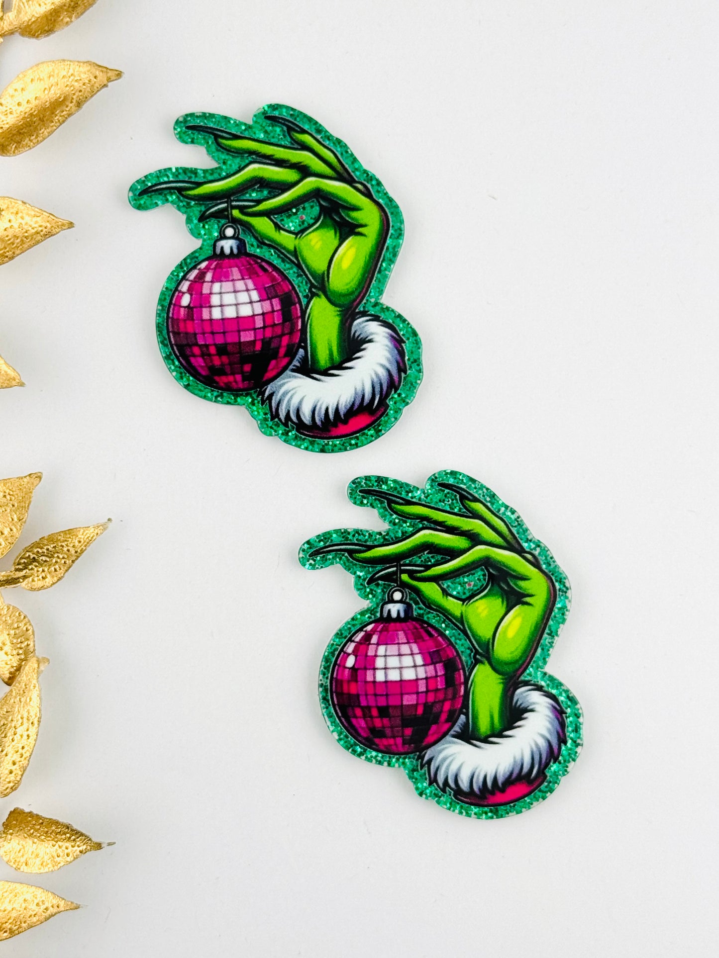 Glitter Acrylic Flatback ~ 174 ~ Disco Ball Ornament