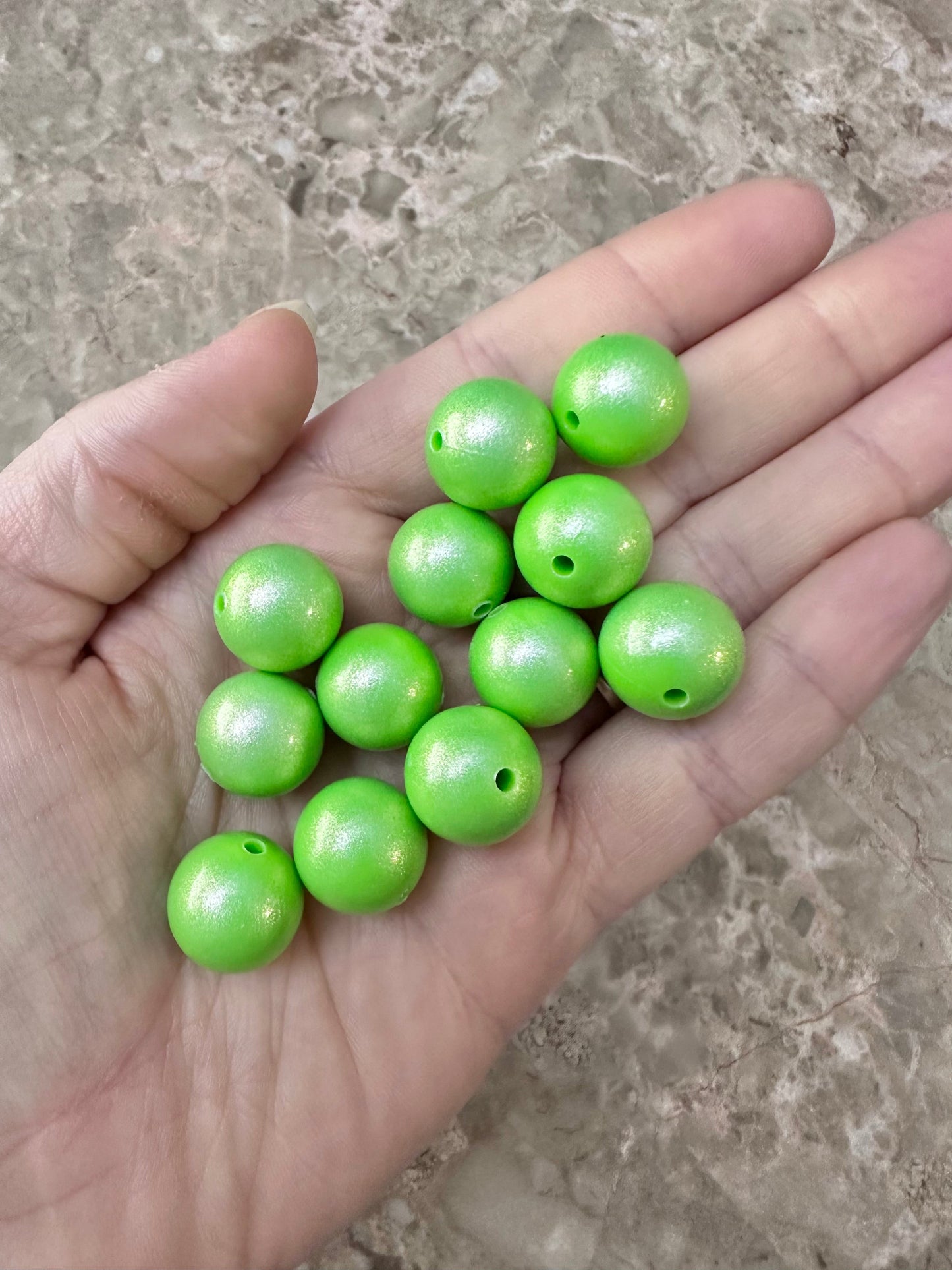 Opal #K59 Avocado Green 15mm Round