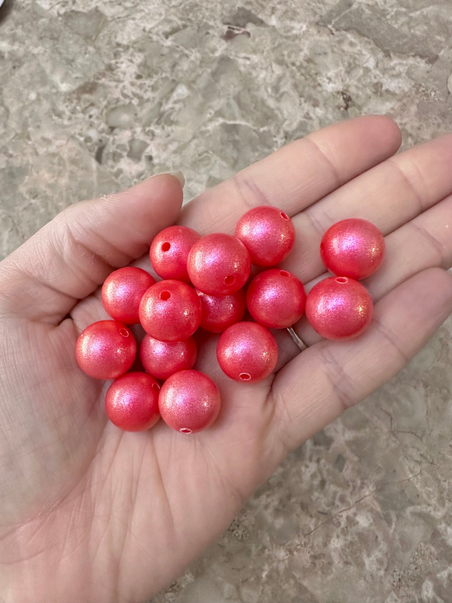 Opal #K27 Cherry Red 15mm Round