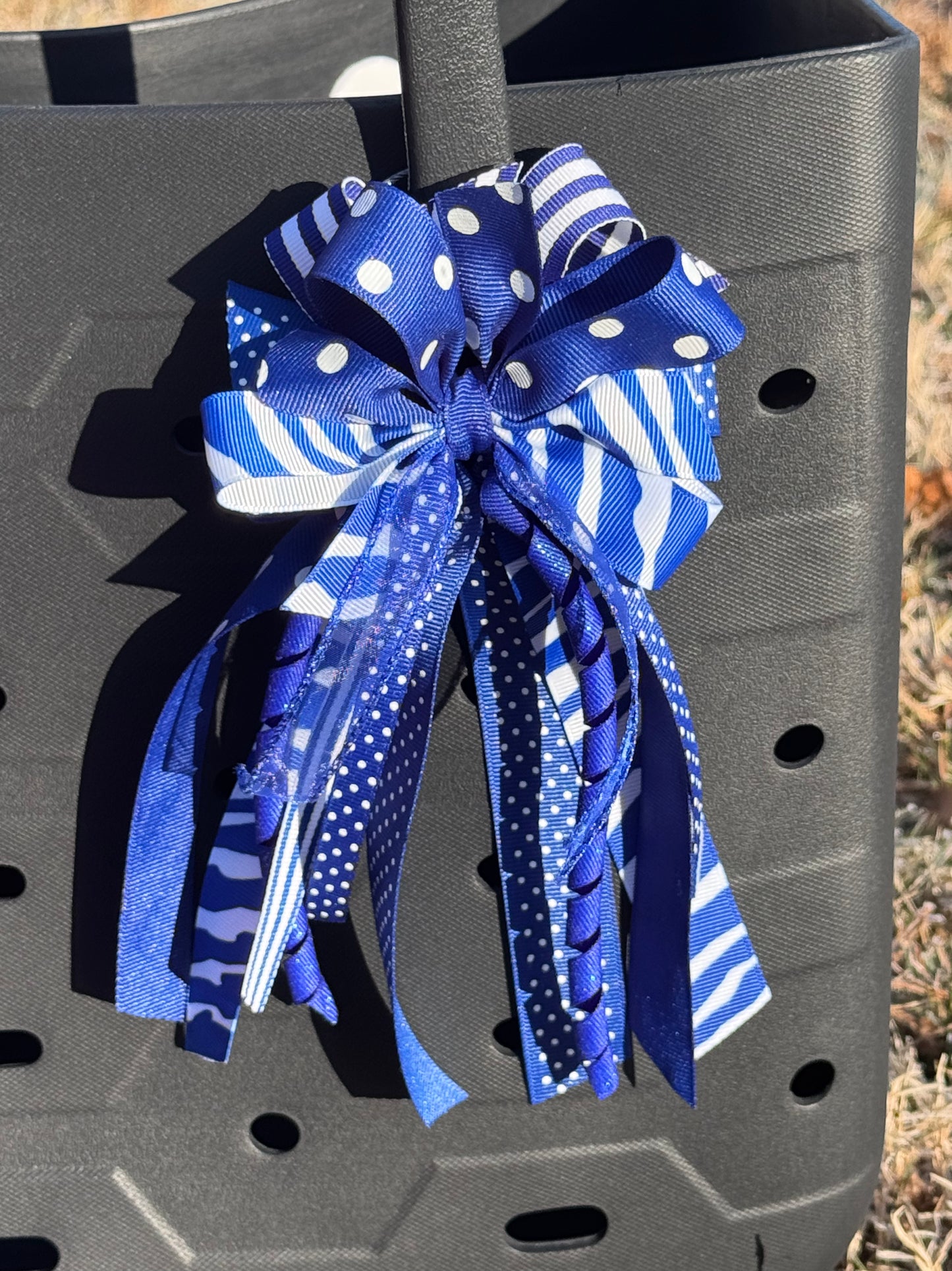Bag Bow Tassel - Blue & White Party