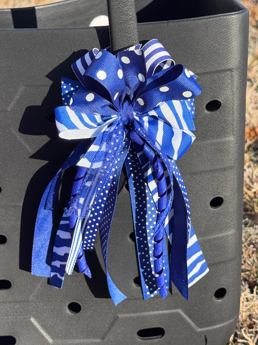 Bag Bow Tassel - Blue & White Party