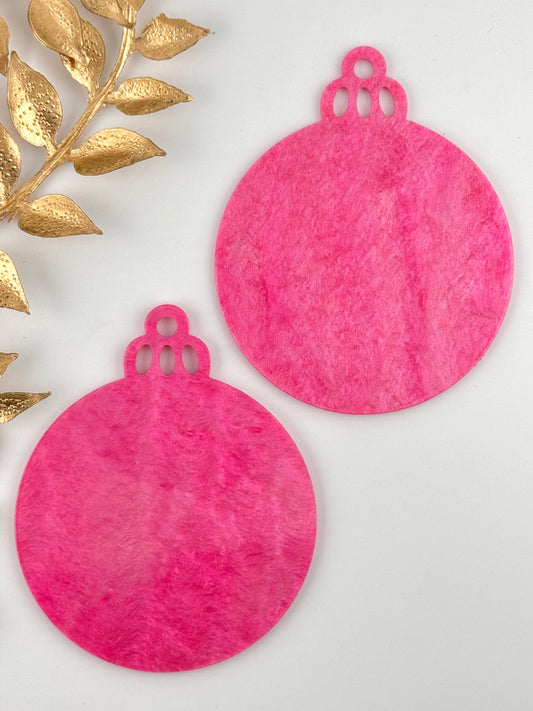 Acrylic Ornament Blank ~ Shocking Pink Haze Round