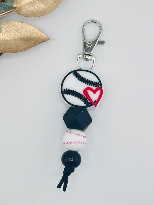 (Pre-Made) Baseball Love Mini Keychain
