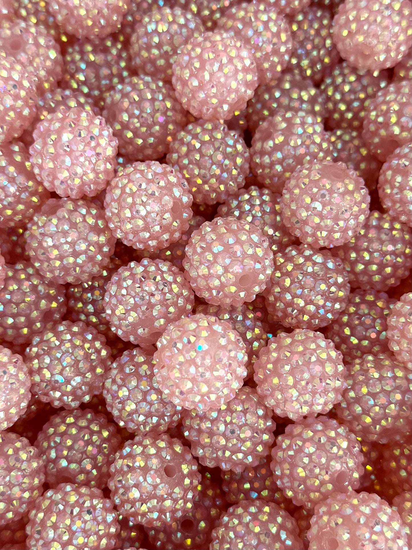 Rhinestone 20mm Acrylic ~ Translucent Pink