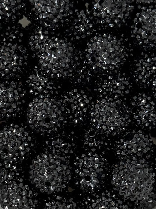 Rhinestone 20mm Acrylic ~ Black