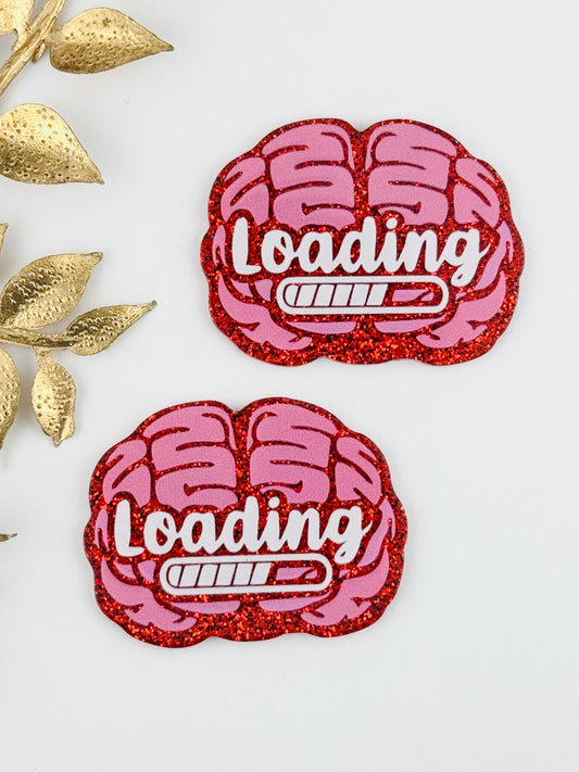 Glitter Acrylic Flatback ~ 1027N ~ Brain Loading