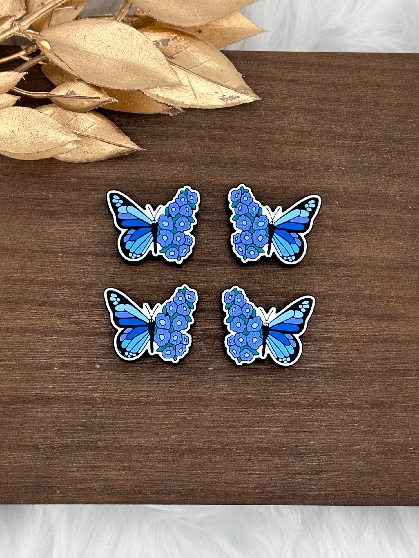 Floral Blue Butterfly Focal