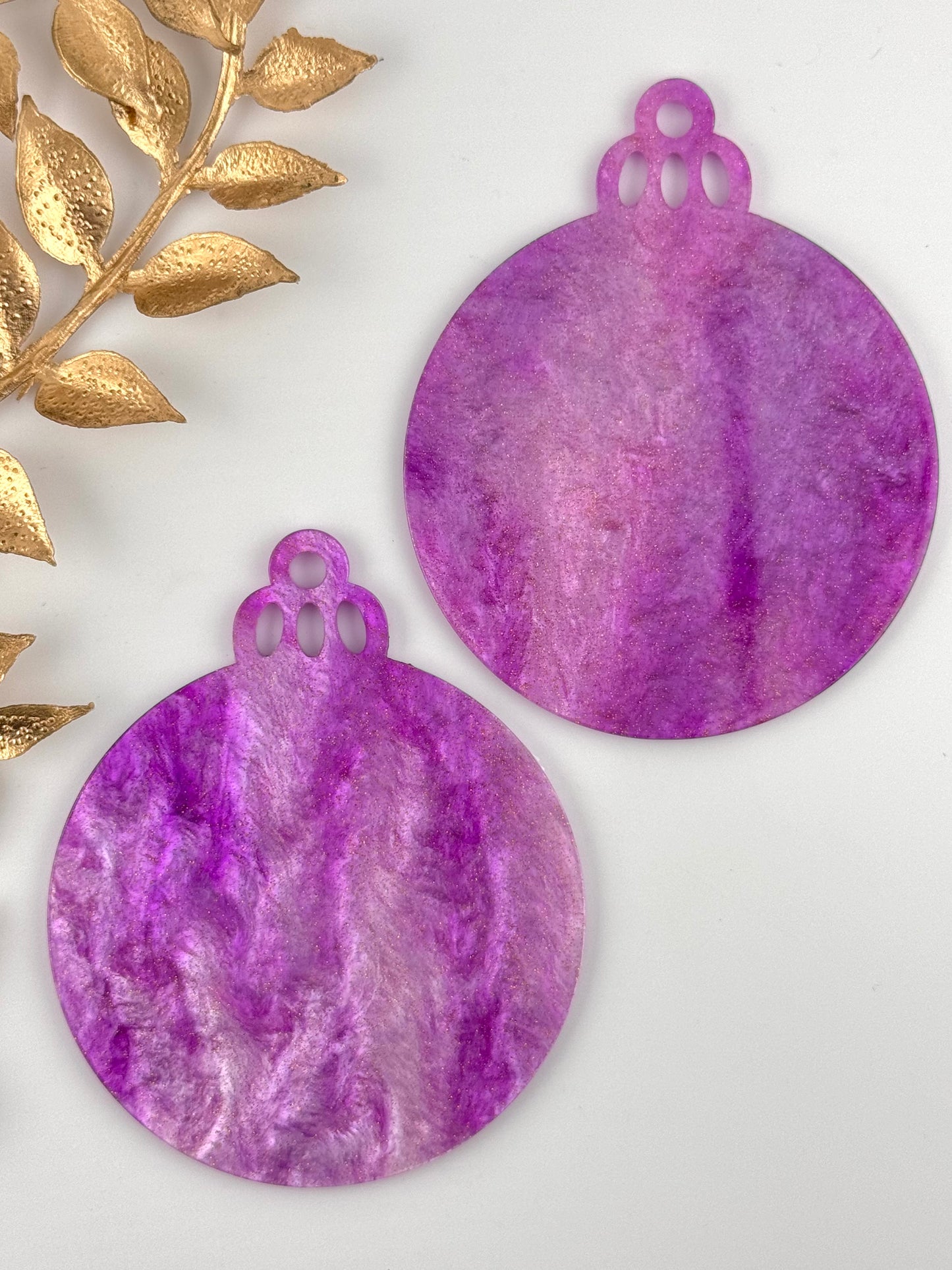 Acrylic Ornament Blank ~ Violet Haze Round