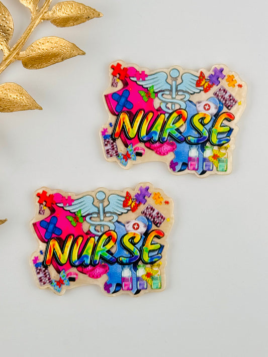 Glitter Acrylic Flatback ~ 1032N ~ Nurse