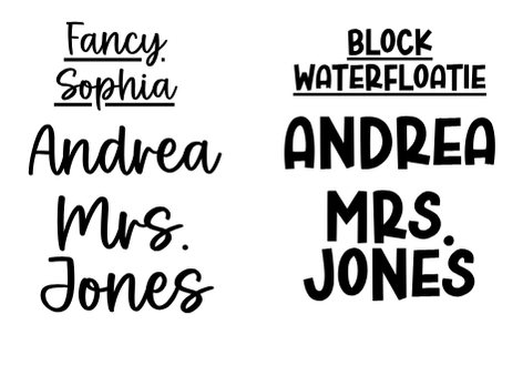 One Line Of Text Custom 3D Printed Name Focal Pre-Order