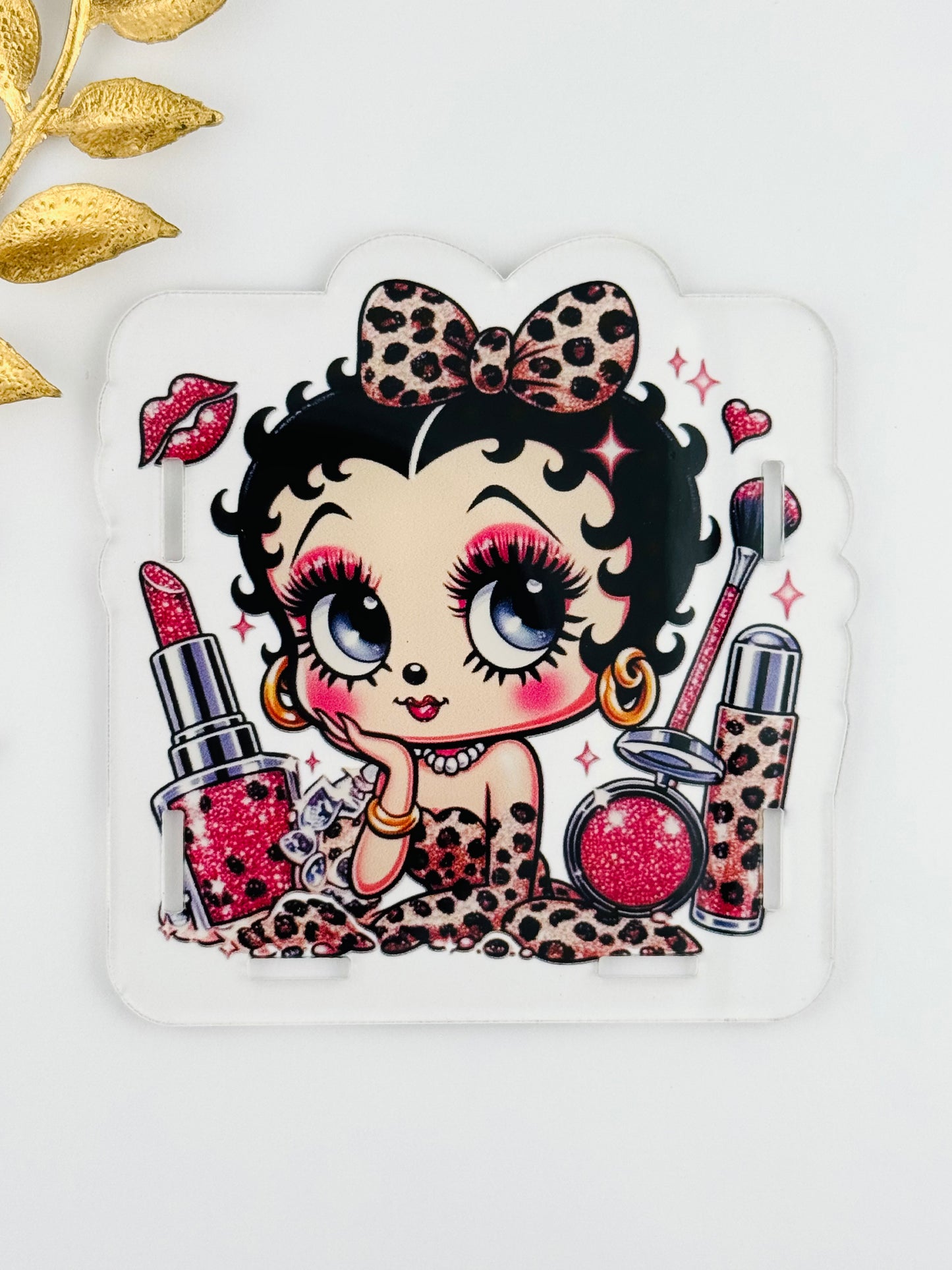 Acrylic Storage Box ~ Leopard Dazzled Girl