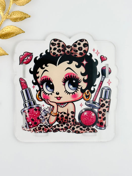 Acrylic Storage Box ~ Leopard Dazzled Girl
