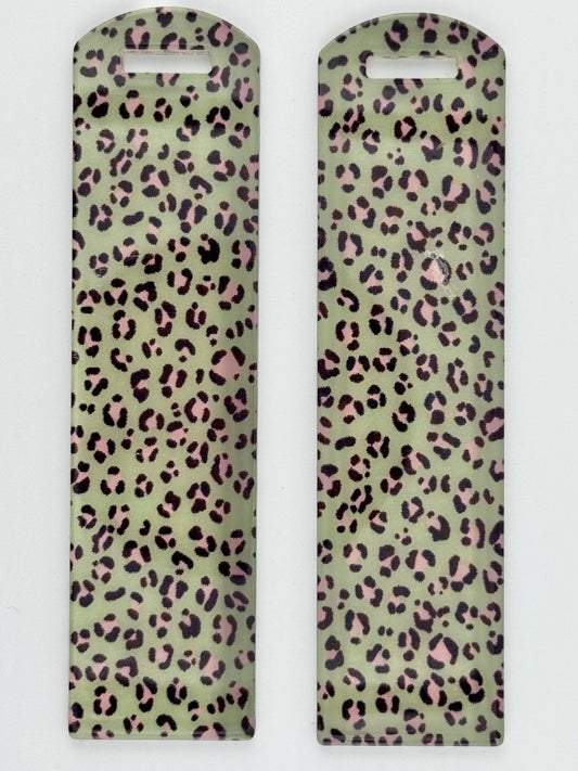 Acrylic Bookmark ~ Mini Sage Leopard