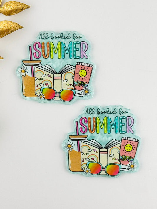 Glitter Acrylic Flatback ~ 270 ~ All Booked For Summer