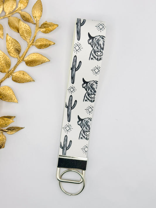 Faux Leather Key Fob - Desert Darling