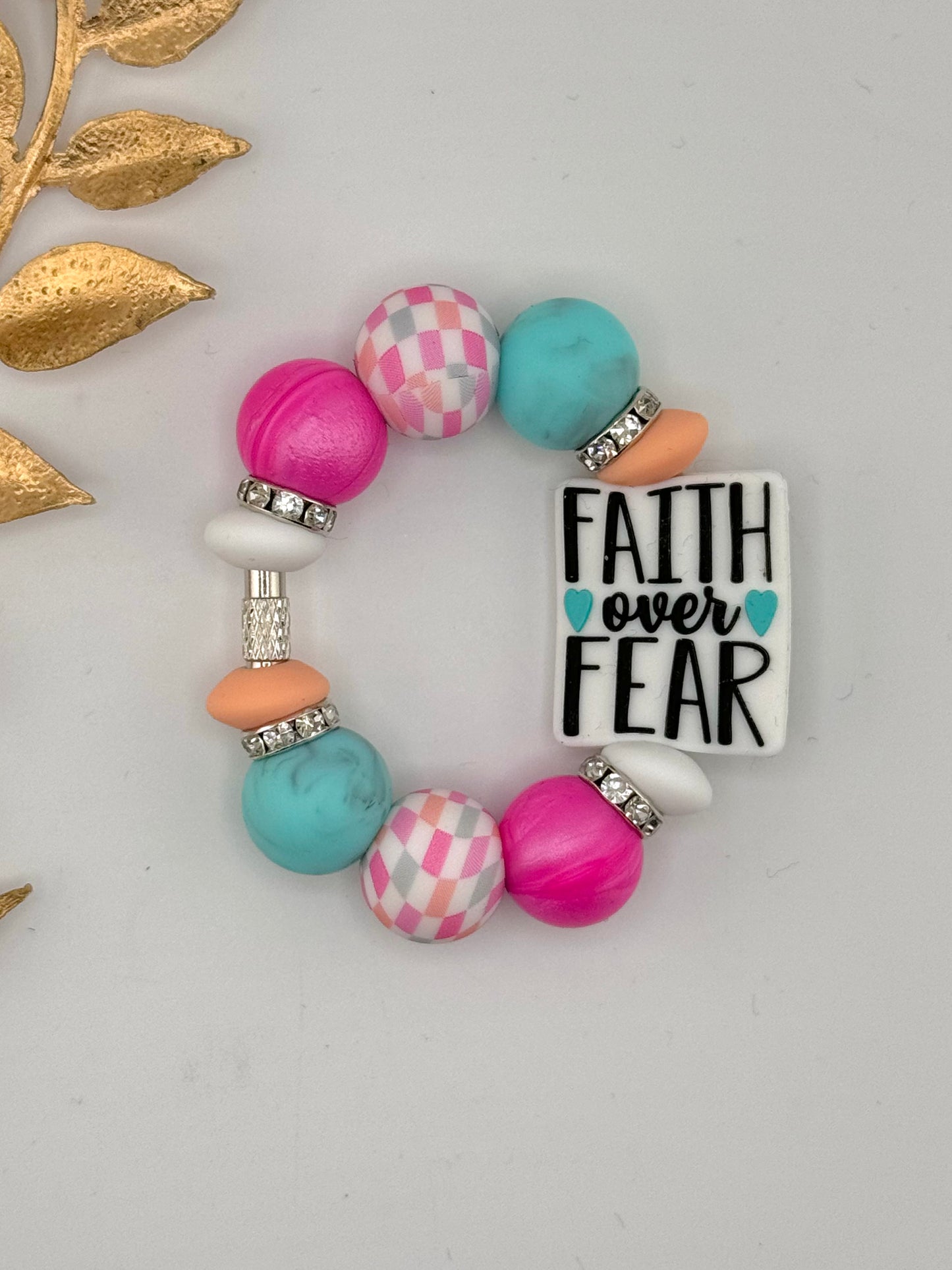 (Pre-Made) Cup Charm ~ Faith Over Fear