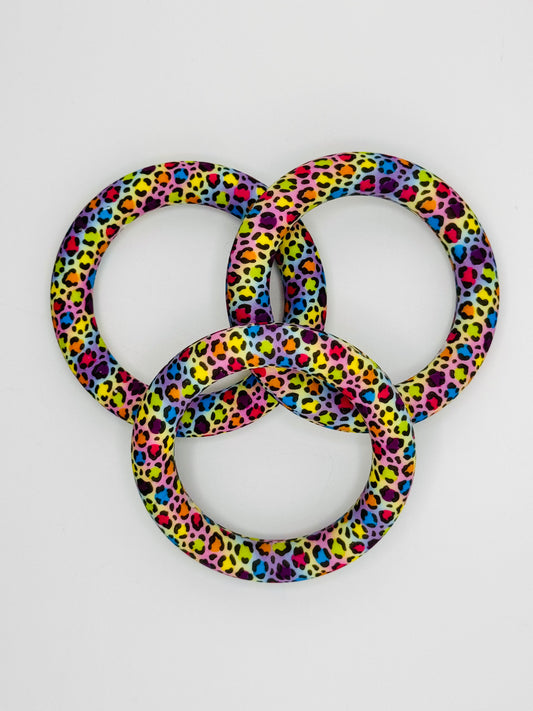 Printed Silicone Ring - Party Leopard 65mm