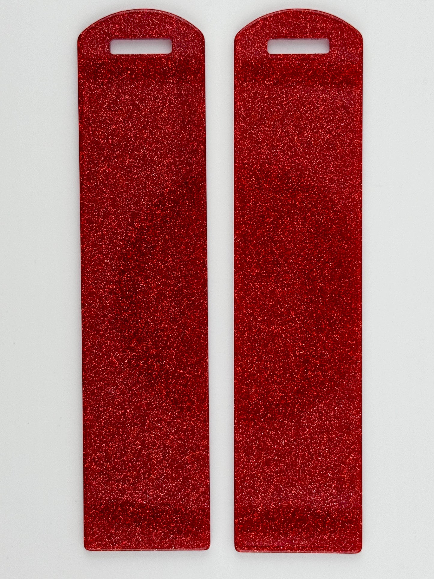 Acrylic Bookmark ~ Red Glitter