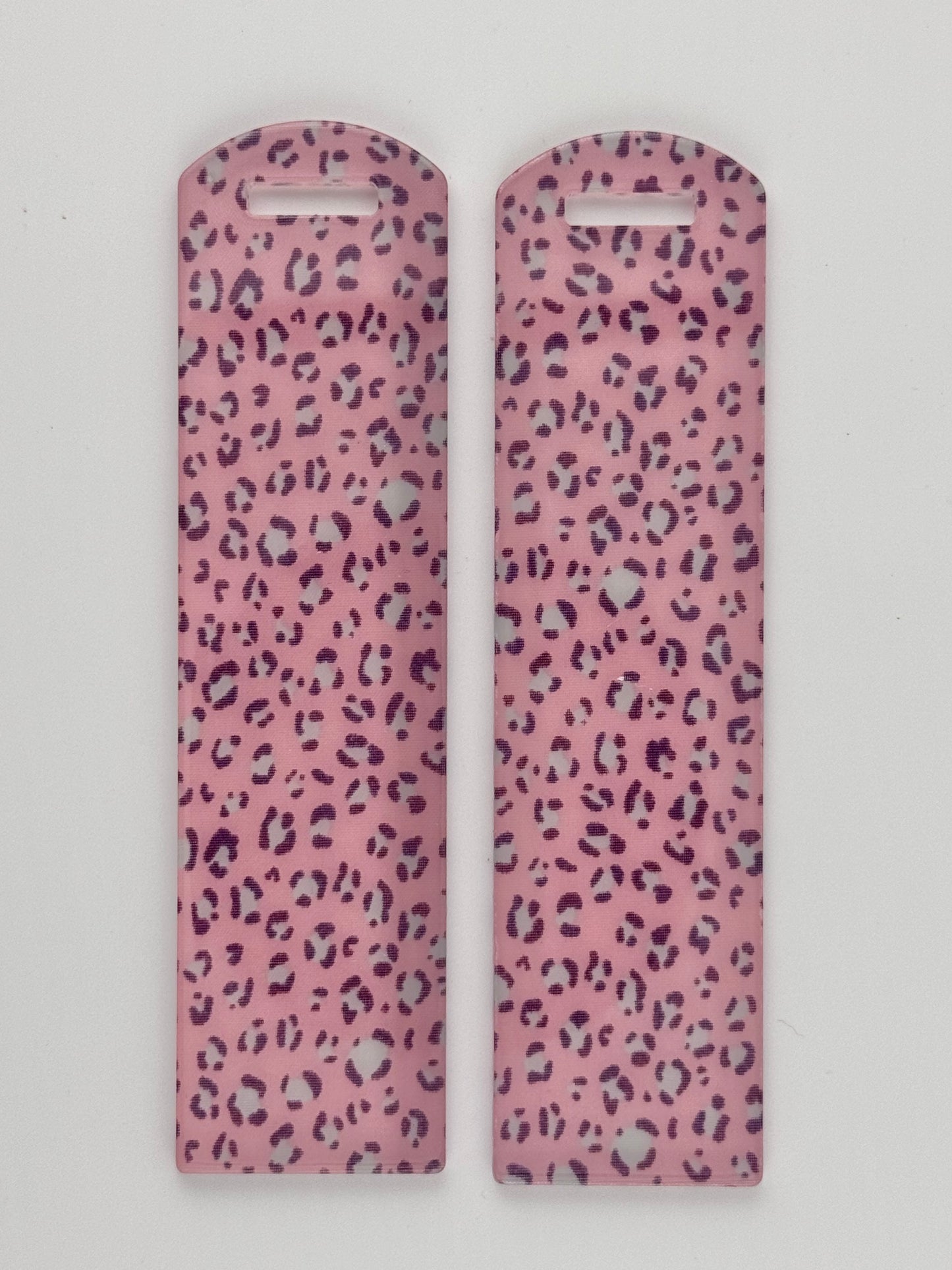 Acrylic Bookmark ~ Mini Pink Leopard