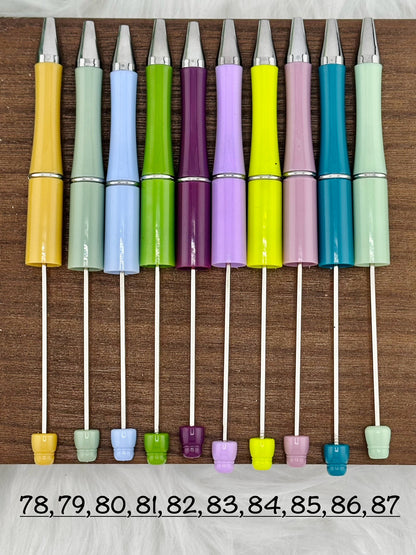 Plastic Beadable Solid Pen (#1-92)