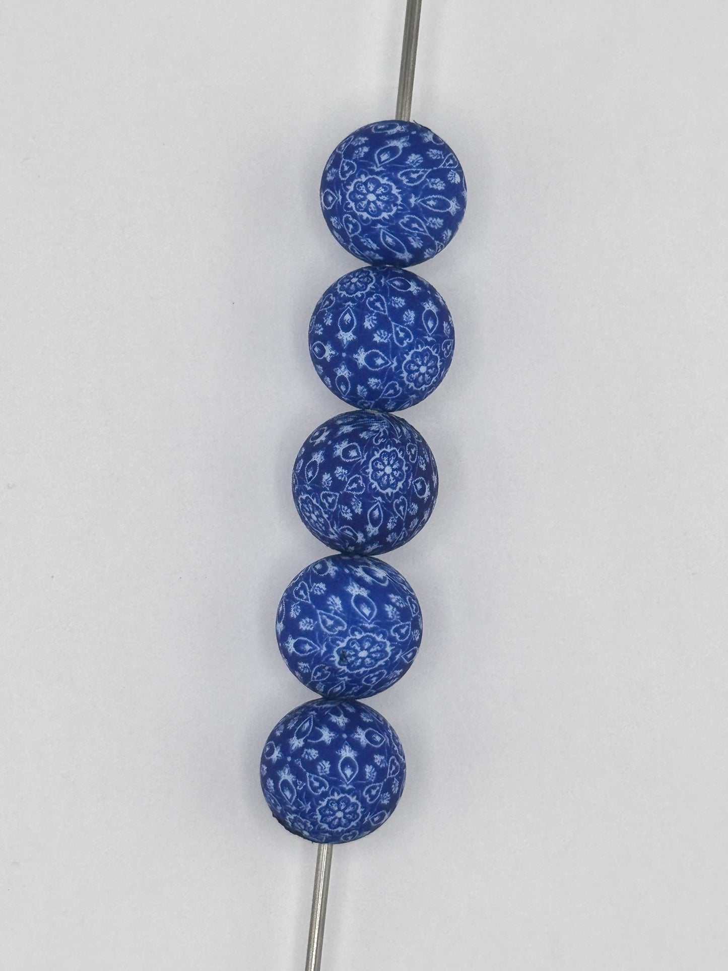 Mini Print 5pc Bead Bag - Denim Floral (Custom)