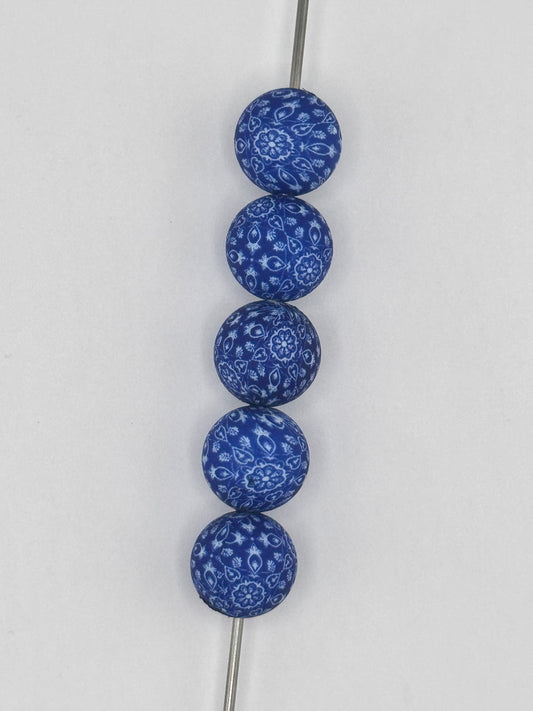 Mini Print 5pc Bead Bag - Denim Floral (Custom)