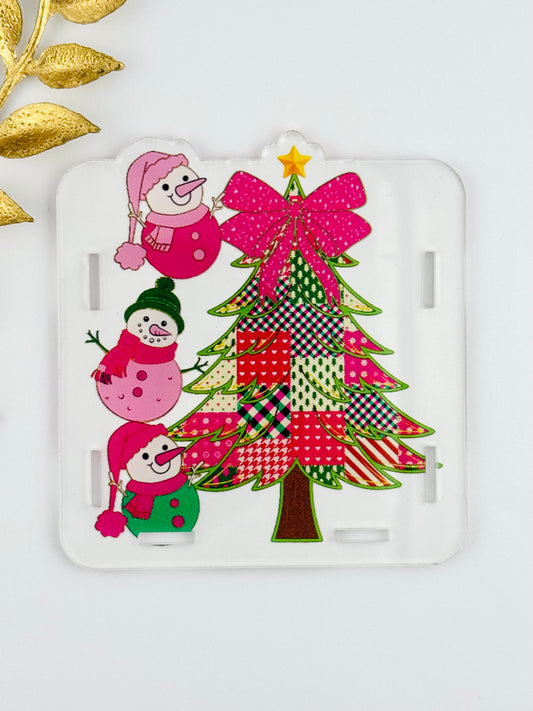 Acrylic Storage Box ~ Snowmen Tree