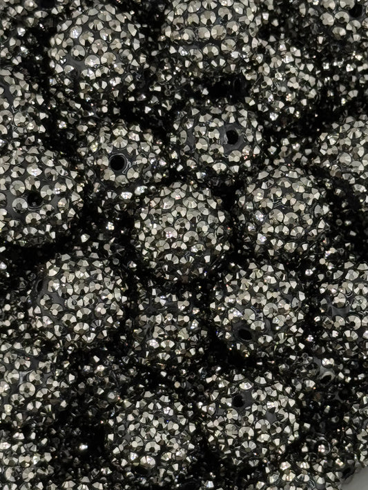 Rhinestone 20mm Acrylic ~ Gun Metal