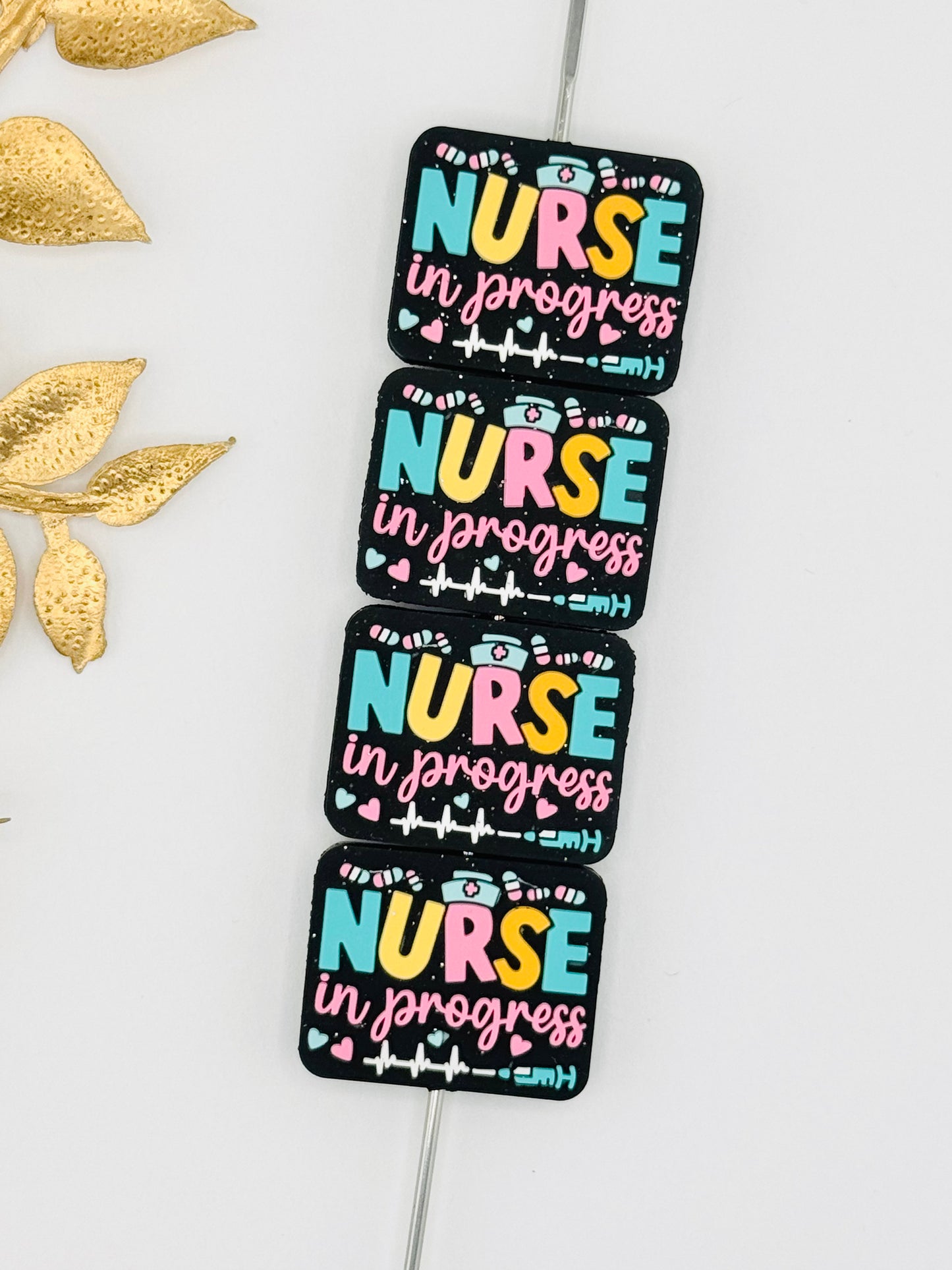 Nurse in Progress Glitter Focal