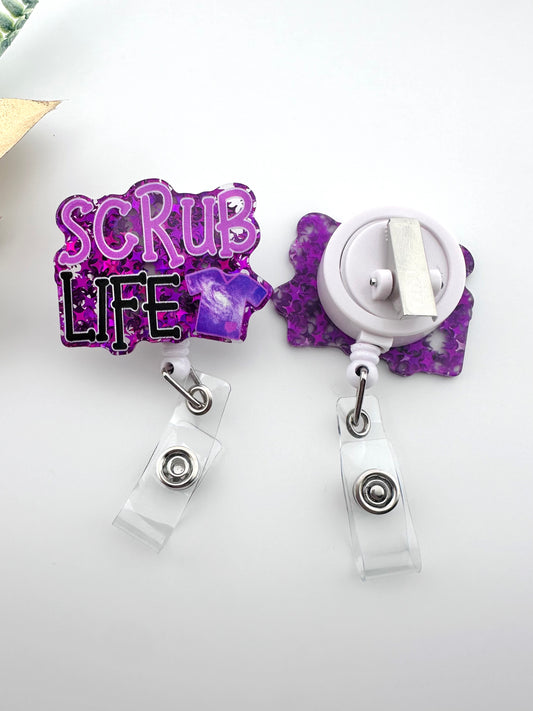 Badge Reel ~ Purple Scrub Life