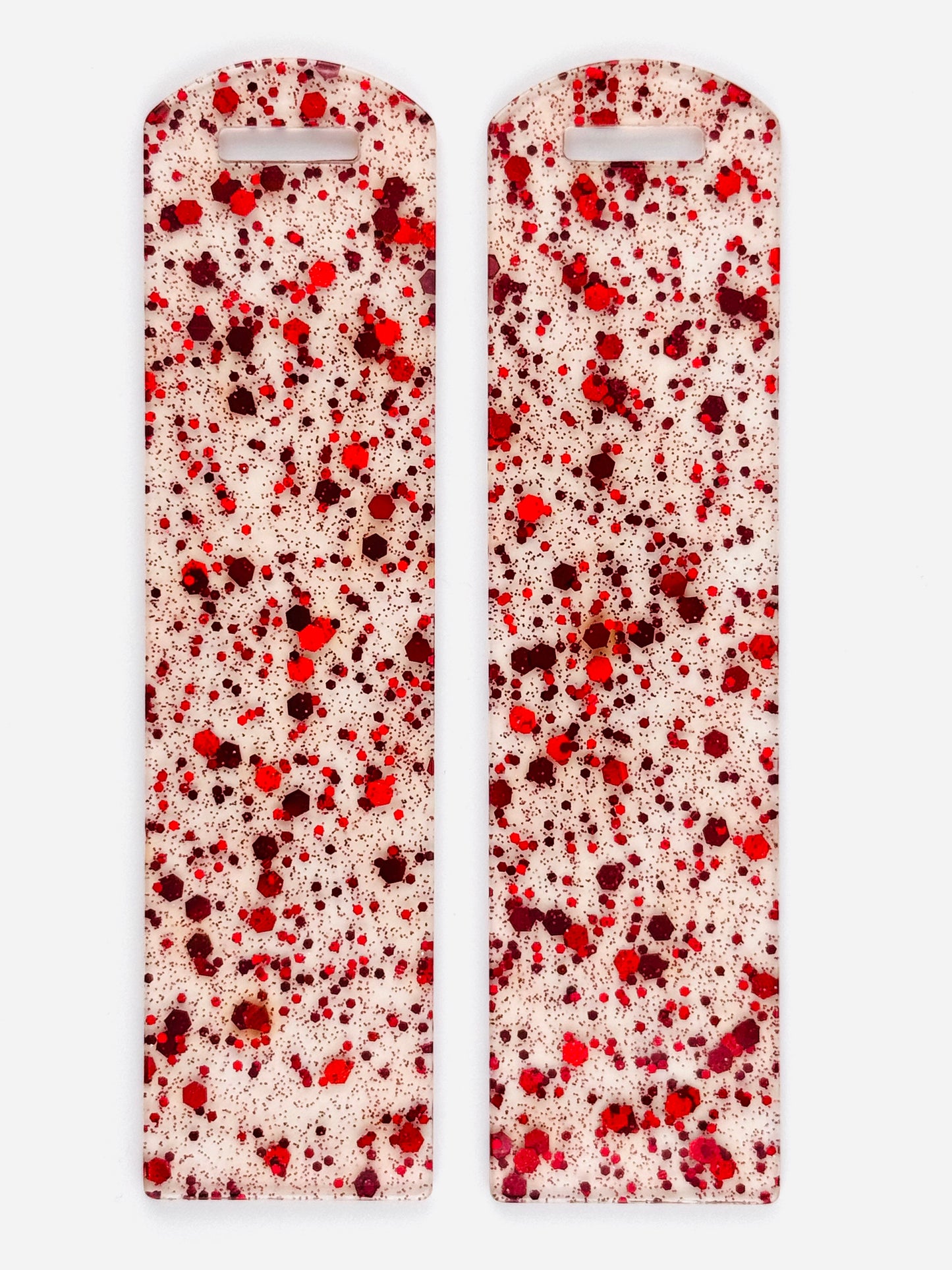 Acrylic Bookmark ~ Blood Red Speckles